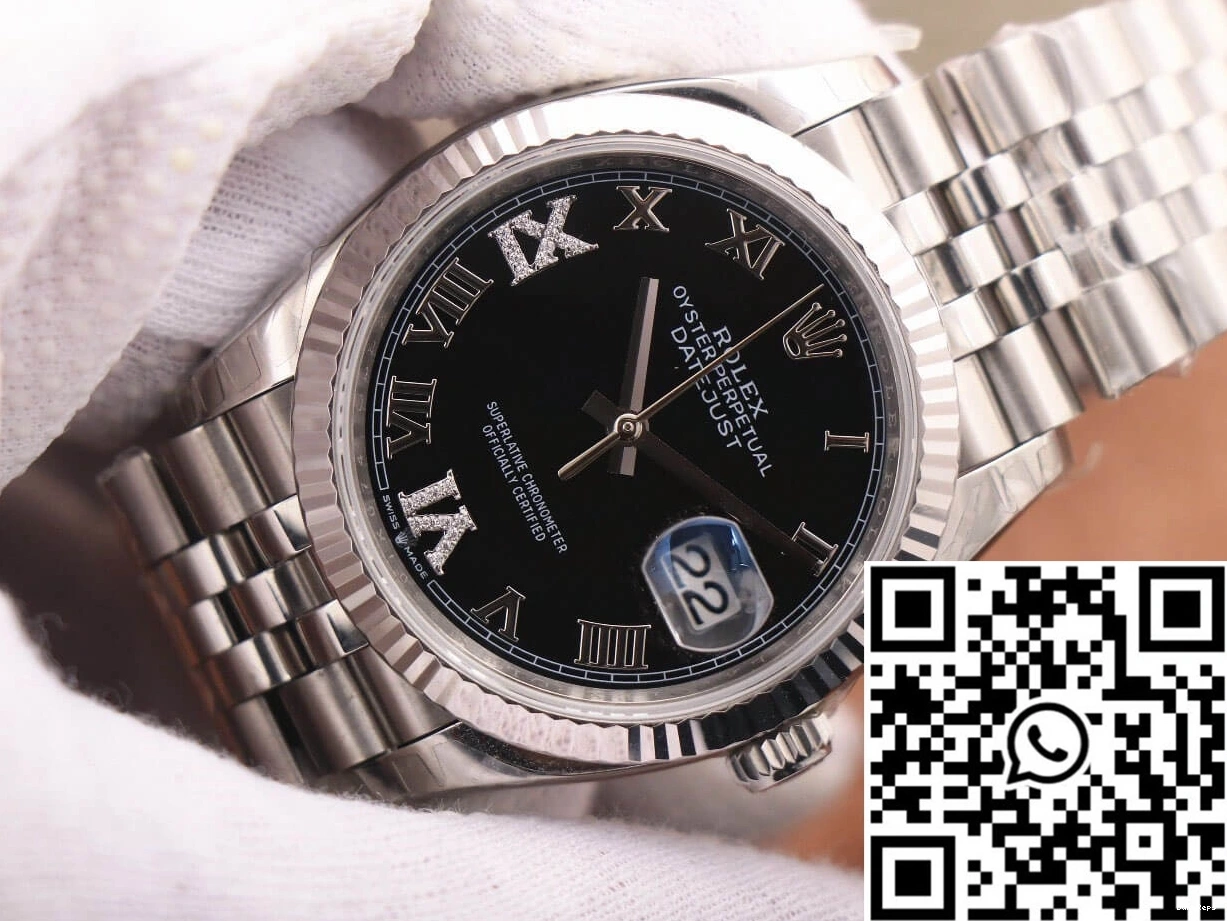 M126233 EW Rolex Datejust Dial Diamond-set Factory Black 0425